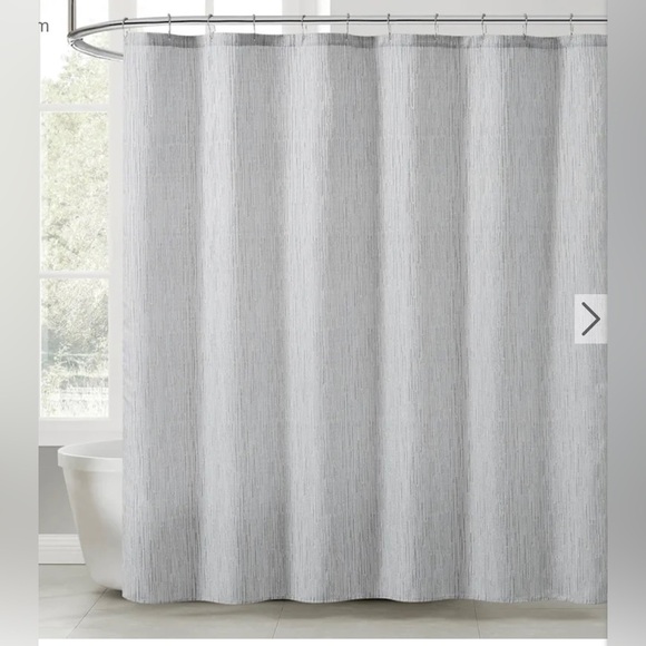 Nwt woven lurex shower curtain 72”x72” gray shimmery sparkly - Picture 1 of 4